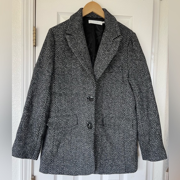 ASTR THE LABEL Pauline Herringbone Blazer in Black & White Black & White size M - Picture 4 of 14